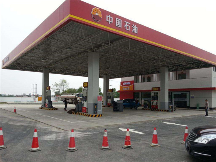 保定加油站钢结构网架案例20